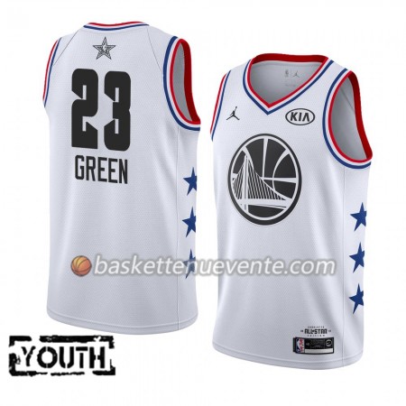 Maillot Basket Golden State Warriors Draymond Green 23 2019 All-Star Jordan Brand Blanc Swingman - Enfant